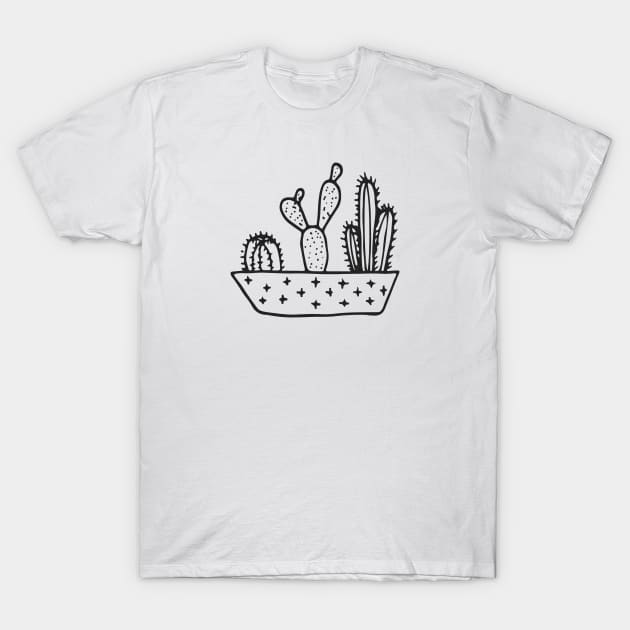 Cactus Ink Design T-Shirt by NatureMagick